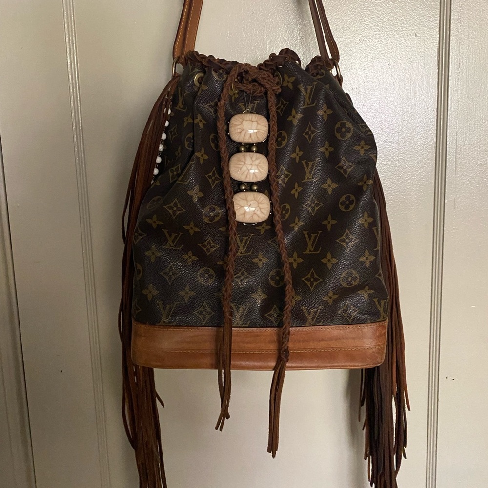 Louis Vuitton Brown and Tan Shoulder Bag